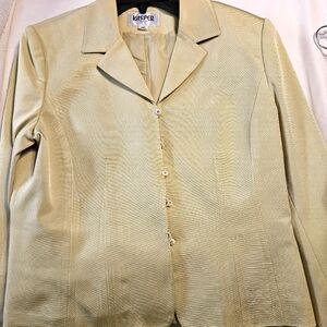 Kasper Cream Blazer Classic Notched Lapel